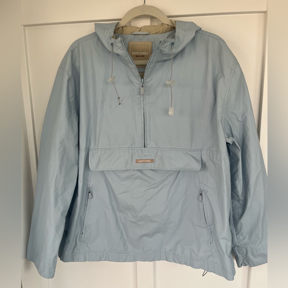 Saint James Pullover Half Zip Hooded Jacket Coat